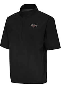 Antigua New Orleans Pelicans Mens Black Brisk Short Sleeve Jacket