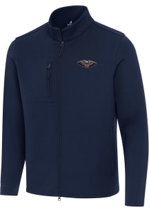 Antigua New Orleans Pelicans Mens Navy Blue Objection Light Weight Jacket