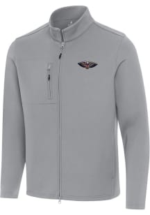 Antigua New Orleans Pelicans Mens Grey Objection Light Weight Jacket
