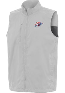 Antigua Oklahoma City Thunder Mens Grey Alternate Brisk Sleeveless Jacket
