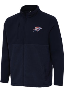 Antigua Oklahoma City Thunder Mens Navy Blue Alternate Daily Fused Medium Weight Jacket
