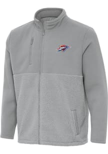 Antigua Oklahoma City Thunder Mens Grey Alternate Daily Fused Medium Weight Jacket