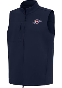 Antigua Oklahoma City Thunder Mens Navy Blue Alternate Demand Sleeveless Jacket