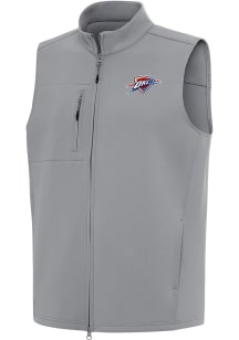Antigua Oklahoma City Thunder Mens Grey Alternate Demand Sleeveless Jacket