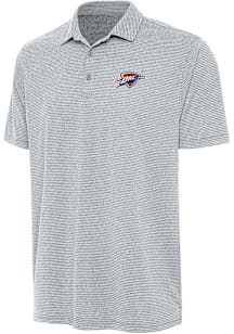Antigua Oklahoma City Thunder Mens Grey Alternate Scheme Short Sleeve Polo