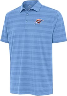 Antigua Oklahoma City Thunder Mens Light Blue Alternate Tunnel Short Sleeve Polo