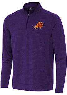 Antigua Phoenix Suns Mens Purple Bright Long Sleeve Qtr Zip Pullover