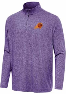 Antigua Phoenix Suns Mens Purple Hunk Long Sleeve Qtr Zip Pullover