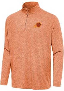 Antigua Phoenix Suns Mens Burnt Orange Hunk Long Sleeve Qtr Zip Pullover