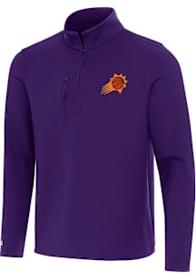 Antigua Phoenix Suns Mens Purple Insider Long Sleeve Qtr Zip Pullover