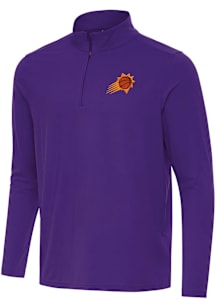 Antigua Phoenix Suns Mens Purple Intent Long Sleeve Qtr Zip Pullover