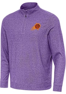 Antigua Phoenix Suns Mens Purple Subtle Long Sleeve Qtr Zip Pullover