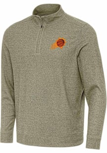Antigua Phoenix Suns Mens Olive Subtle Long Sleeve Qtr Zip Pullover