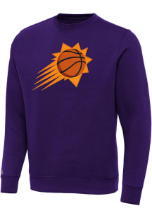 Antigua Phoenix Suns Mens Purple Full Front Victory Long Sleeve Crew Sweatshirt