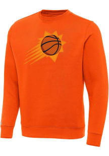 Antigua Phoenix Suns Mens Orange Full Front Victory Long Sleeve Crew Sweatshirt
