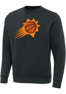 Antigua Phoenix Suns Mens Charcoal Full Front Victory Long Sleeve Crew Sweatshirt