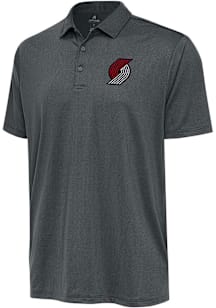 Antigua Portland Trail Blazers Mens Grey Ellipse Short Sleeve Polo