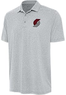 Antigua Portland Trail Blazers Mens Grey Scheme Short Sleeve Polo