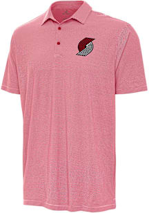 Antigua Portland Trail Blazers Mens Red Twine Short Sleeve Polo