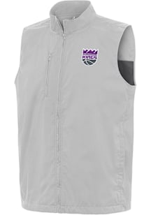 Antigua Sacramento Kings Mens Grey Brisk Sleeveless Jacket