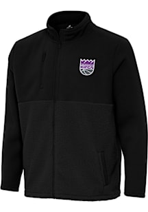 Antigua Sacramento Kings Mens Black Daily Fused Medium Weight Jacket