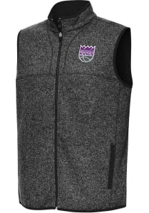 Antigua Sacramento Kings Mens Black Fortune Sleeveless Jacket