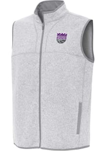 Antigua Sacramento Kings Mens Grey Fortune Sleeveless Jacket