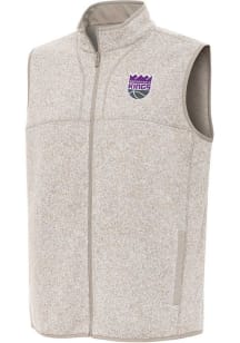 Antigua Sacramento Kings Mens Oatmeal Fortune Sleeveless Jacket