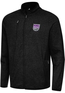 Antigua Sacramento Kings Mens Black Hold Up Light Weight Jacket