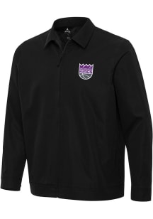 Antigua Sacramento Kings Mens Black Pivot Light Weight Jacket