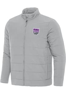 Antigua Sacramento Kings Mens Grey Swelter Filled Jacket