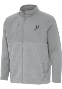 Antigua San Antonio Spurs Mens Grey Daily Fused Medium Weight Jacket