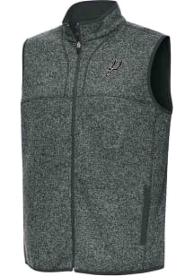 Antigua San Antonio Spurs Mens Grey Fortune Sleeveless Jacket