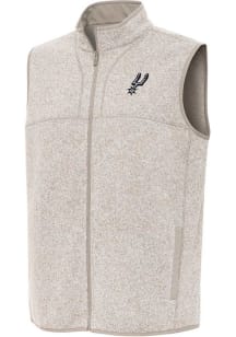 Antigua San Antonio Spurs Mens Oatmeal Fortune Sleeveless Jacket