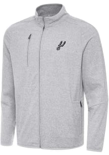 Antigua San Antonio Spurs Mens Grey Hold Up Light Weight Jacket