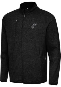 Antigua San Antonio Spurs Mens Black Hold Up Light Weight Jacket