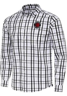 Antigua Toronto Raptors Mens Black Tending Long Sleeve Dress Shirt