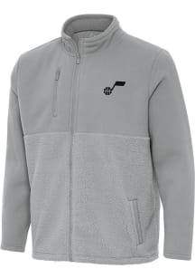 Antigua Utah Jazz Mens Grey Daily Fused Medium Weight Jacket