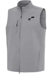 Antigua Utah Jazz Mens Grey Demand Sleeveless Jacket