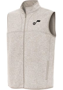 Antigua Utah Jazz Mens Oatmeal Fortune Sleeveless Jacket
