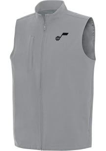 Antigua Utah Jazz Mens Grey Regard Sleeveless Jacket