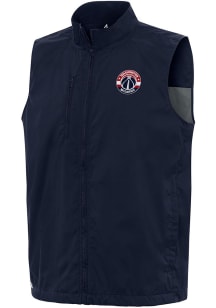 Antigua Washington Wizards Mens Navy Blue Brisk Sleeveless Jacket