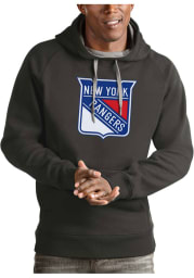Antigua New York Rangers Mens Charcoal Victory Long Sleeve Hoodie