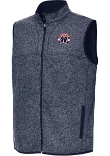 Antigua Washington Wizards Mens Navy Blue Fortune Sleeveless Jacket