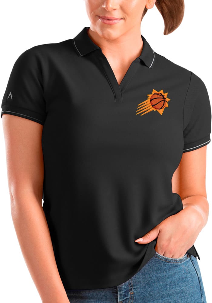 Women's Antigua Black Phoenix Suns Legacy Pique Polo