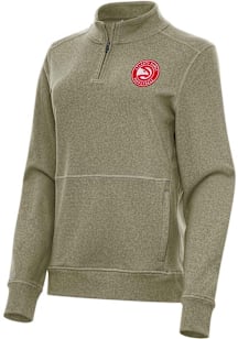 Antigua Atlanta Hawks Womens Olive Crush Qtr Zip