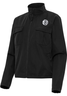 Antigua Brooklyn Nets Womens Black Even Par Light Weight Jacket