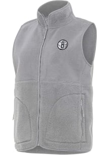 Antigua Brooklyn Nets Womens Grey Nostalgic Vest