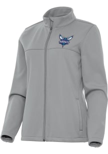 Antigua Charlotte Hornets Womens Grey Links Light Weight Jacket