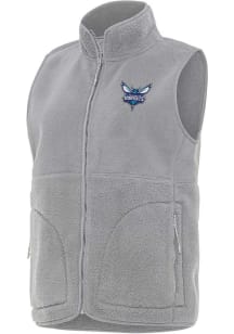 Antigua Charlotte Hornets Womens Grey Nostalgic Vest